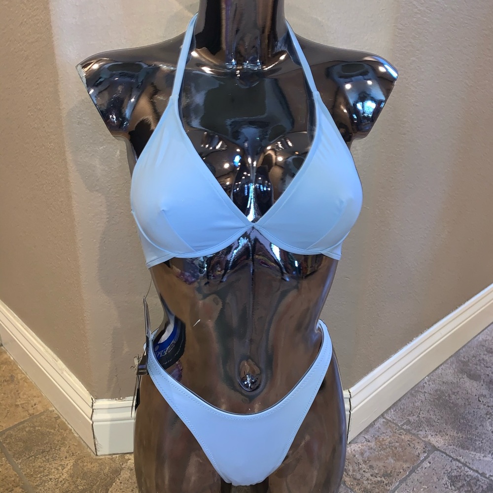 NWT Vintage 90s Light Blue Bikini Set